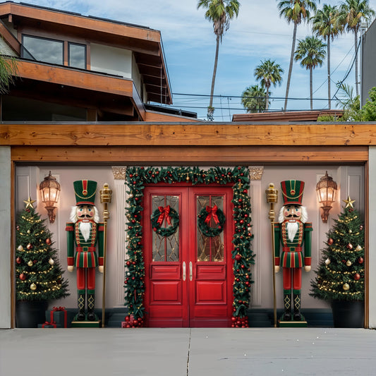 Christmas Garage Door Banner Decoration - The Nutcracker's Welcome