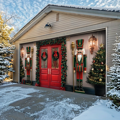 Christmas Garage Door Banner Decoration - The Nutcracker's Welcome