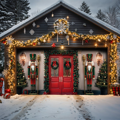 Christmas Garage Door Banner Decoration - The Nutcracker's Welcome