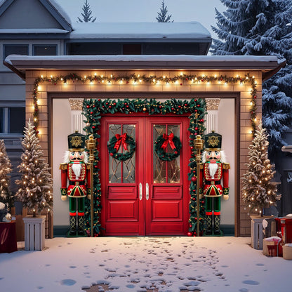 Christmas Garage Door Banner Decoration - The Nutcracker's Welcome