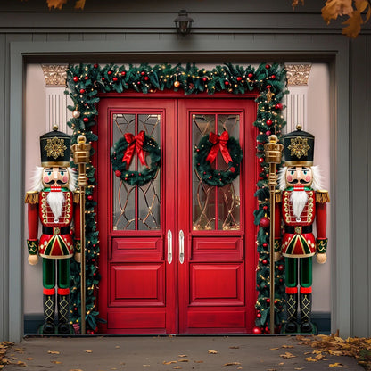 Christmas Garage Door Banner Decoration - The Nutcracker's Welcome