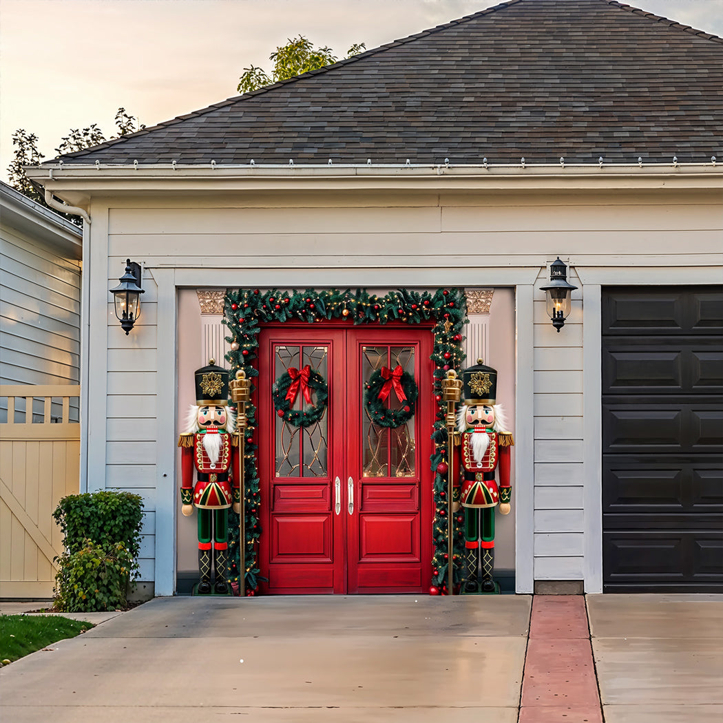 Christmas Garage Door Banner Decoration - The Nutcracker's Welcome
