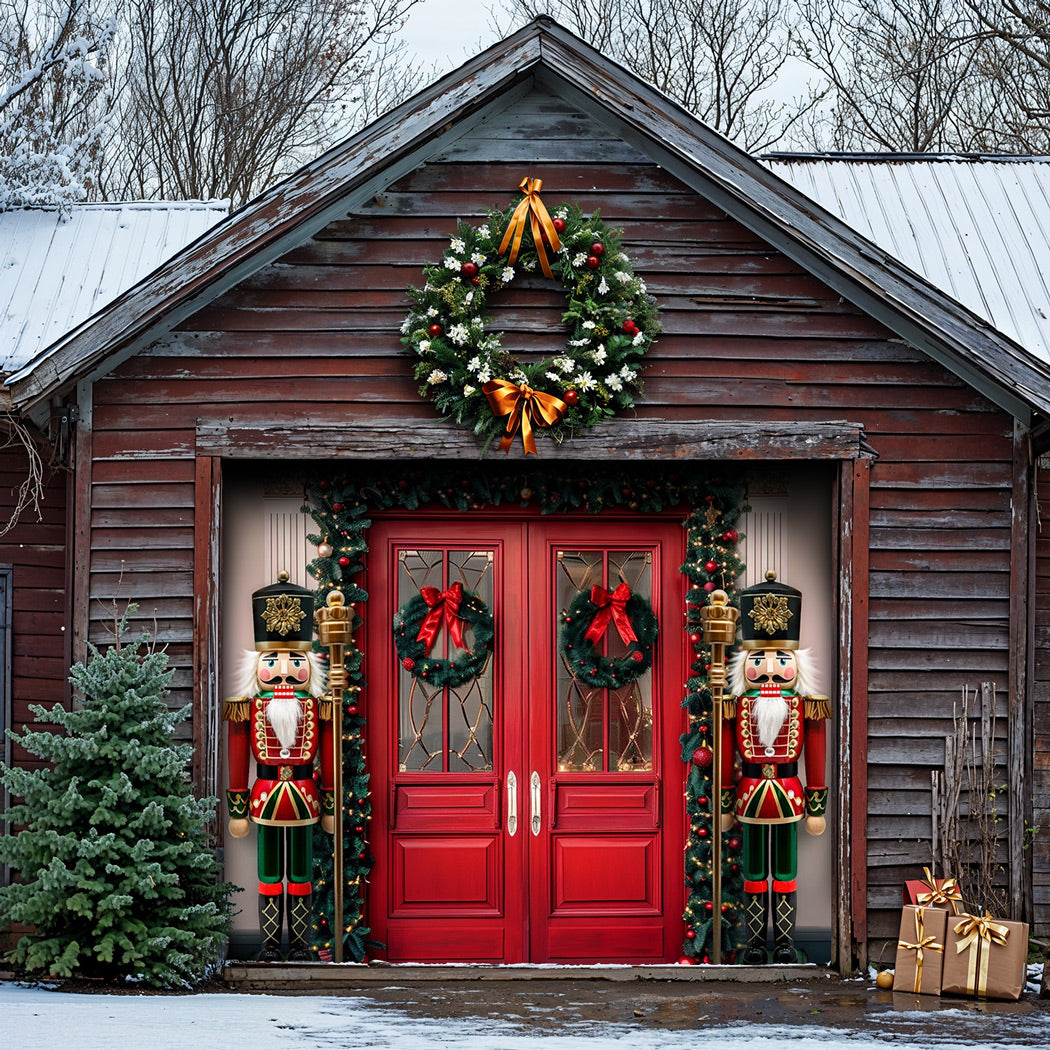Christmas Garage Door Banner Decoration - The Nutcracker's Welcome