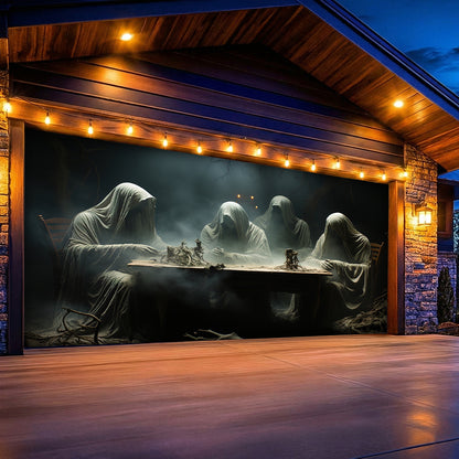Halloween Garage Door Banner Decoration The Silent Night