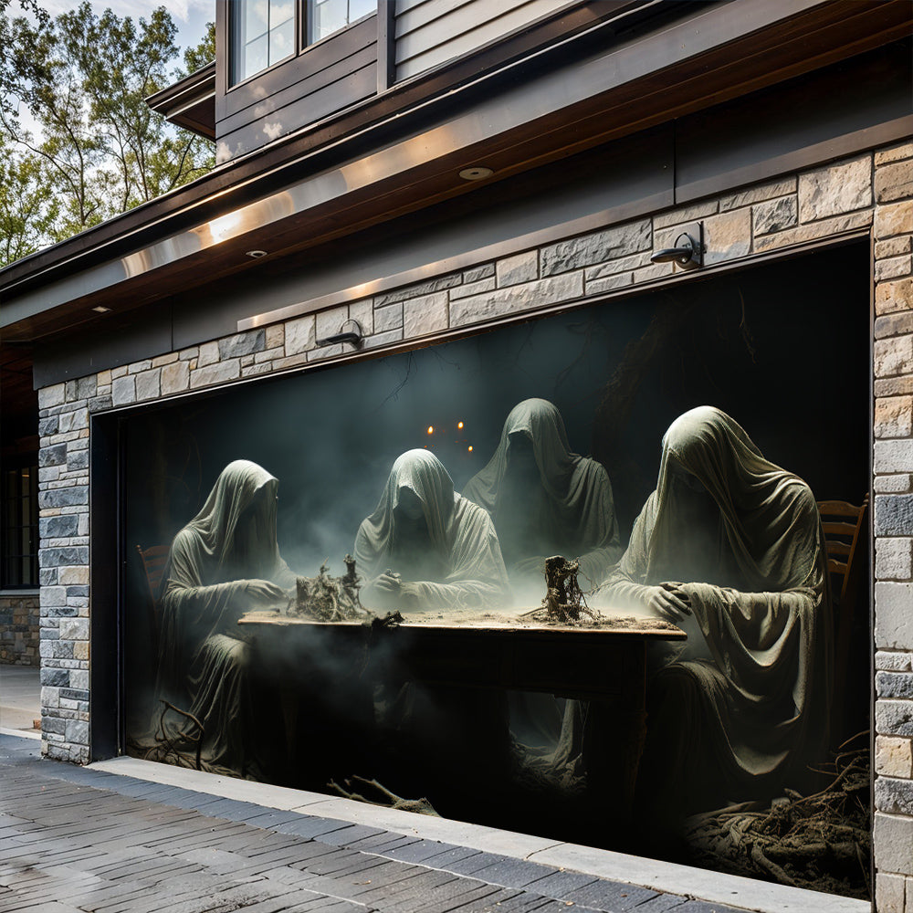 Halloween Garage Door Banner Decoration The Silent Night