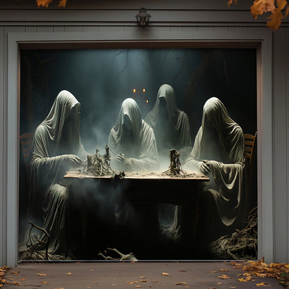 Halloween Garage Door Banner Decoration The Silent Night