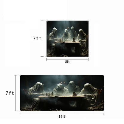 Halloween Garage Door Banner Decoration The Silent Night
