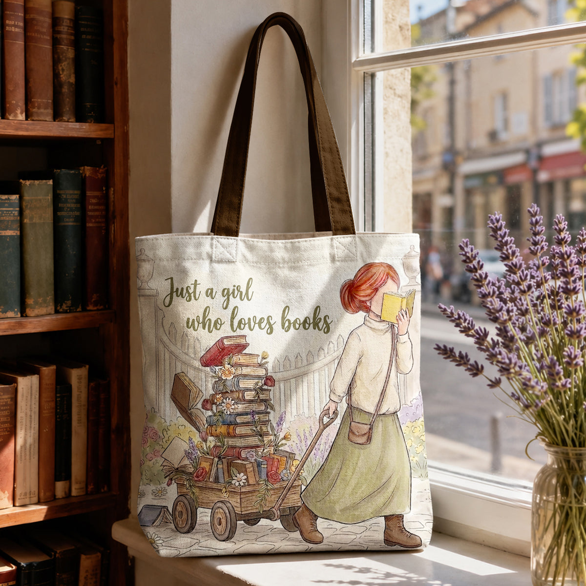 Book Lover Canvas Tote Bag The Book Wagon