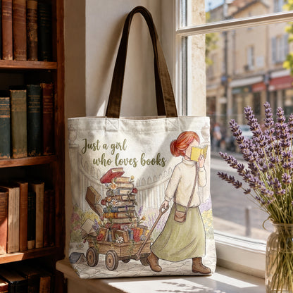 Book Lover Canvas Tote Bag The Book Wagon