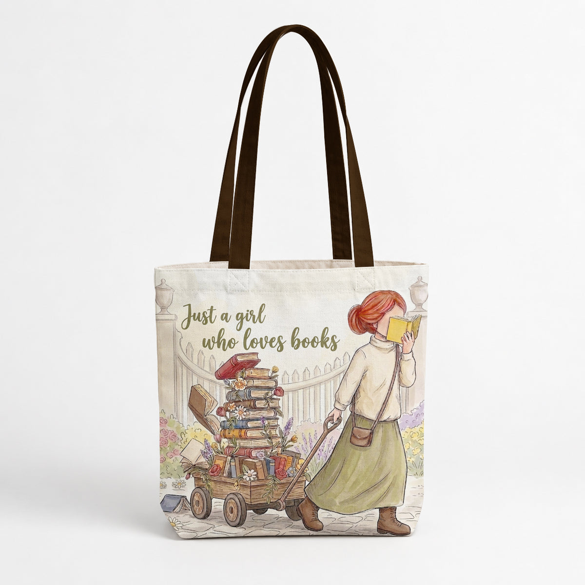 Book Lover Canvas Tote Bag The Book Wagon