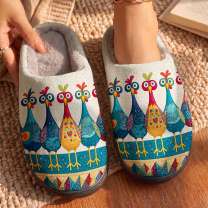 Chicken Fleece Lined Slippers The Funky Chicken