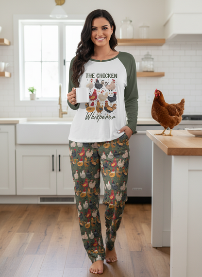Chicken Raglan Lounge Pajamas The Chicken Whisperer