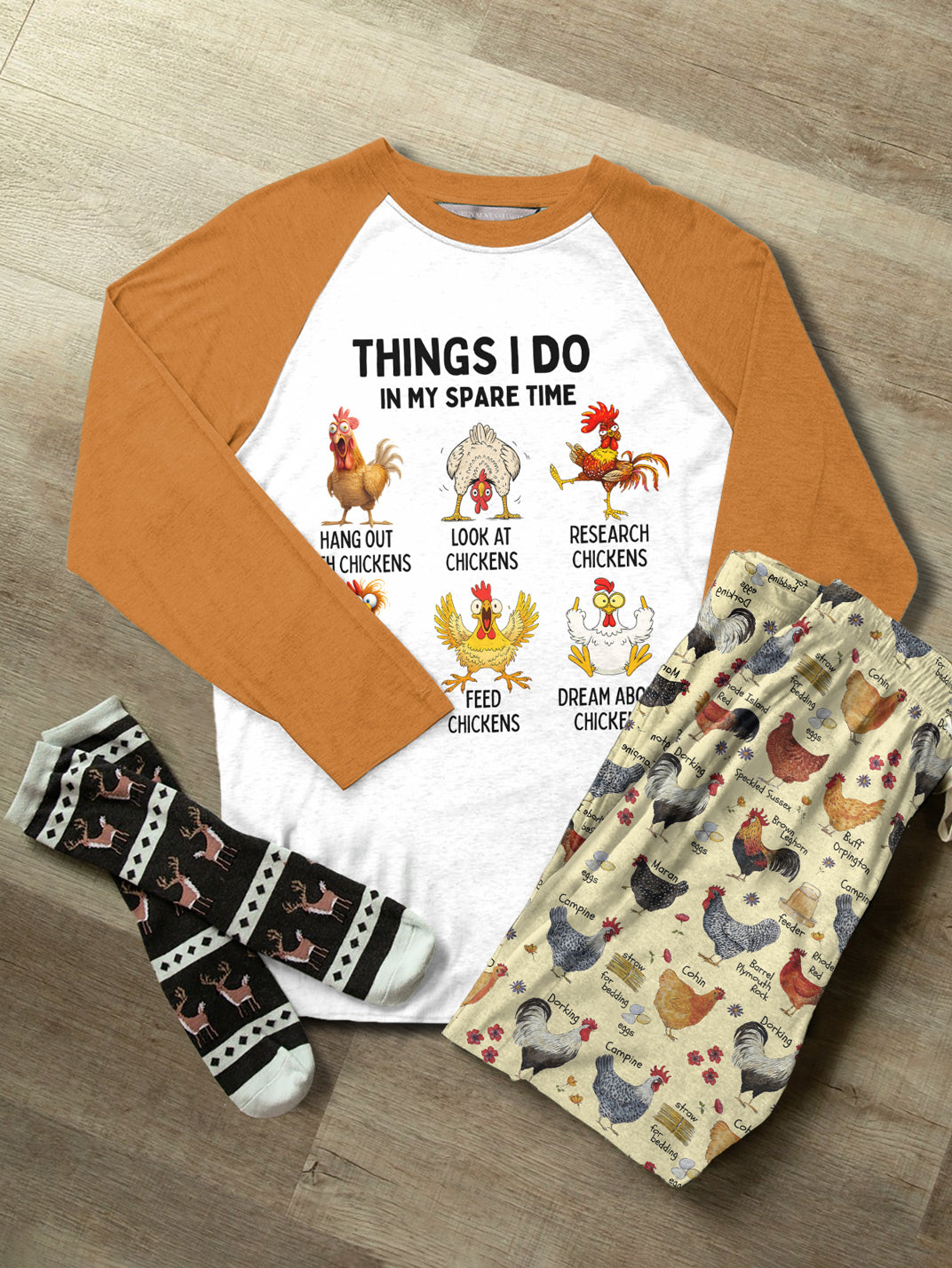 Chicken Raglan Lounge Pajamas Things I Do In My Spare Time