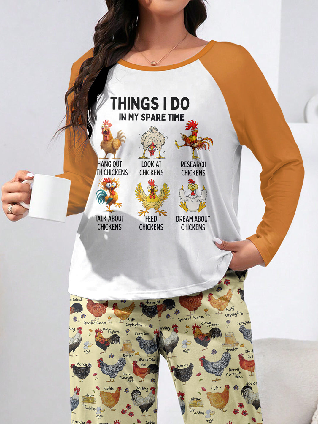 Chicken Raglan Lounge Pajamas Things I Do In My Spare Time