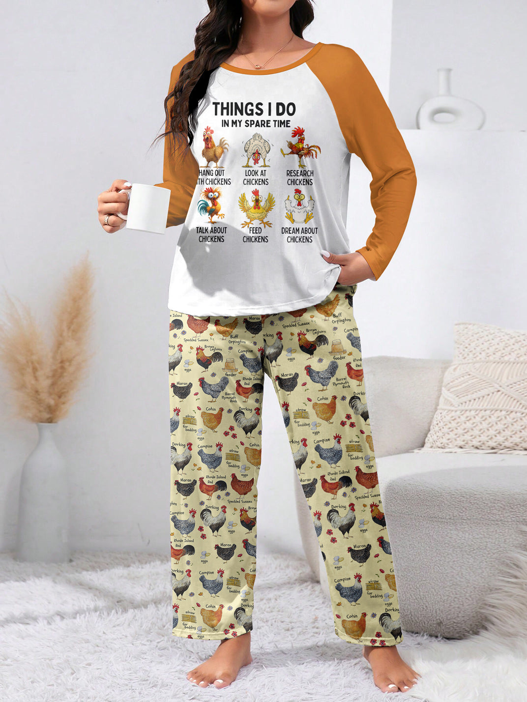 Chicken Raglan Lounge Pajamas Things I Do In My Spare Time