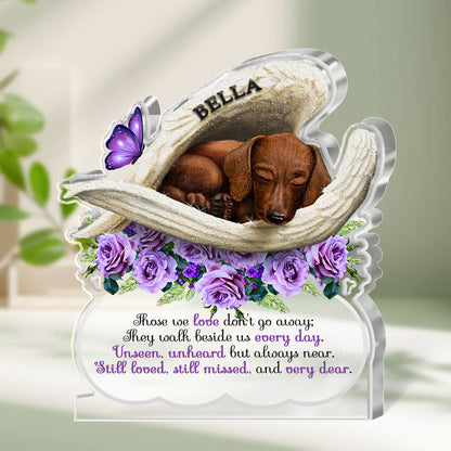 Dachshund Personalized Memory Acrylic Plaque Those We Love Don't Go Away
