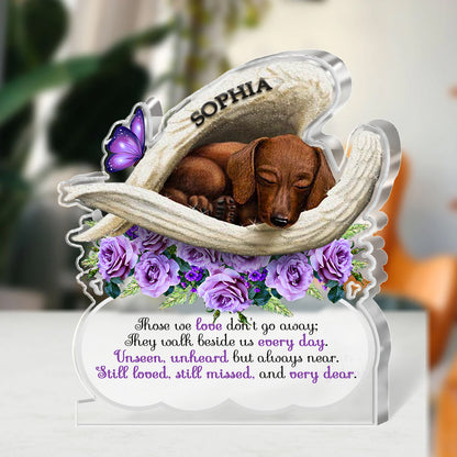 Dachshund Personalized Memory Acrylic Plaque Those We Love Don't Go Away