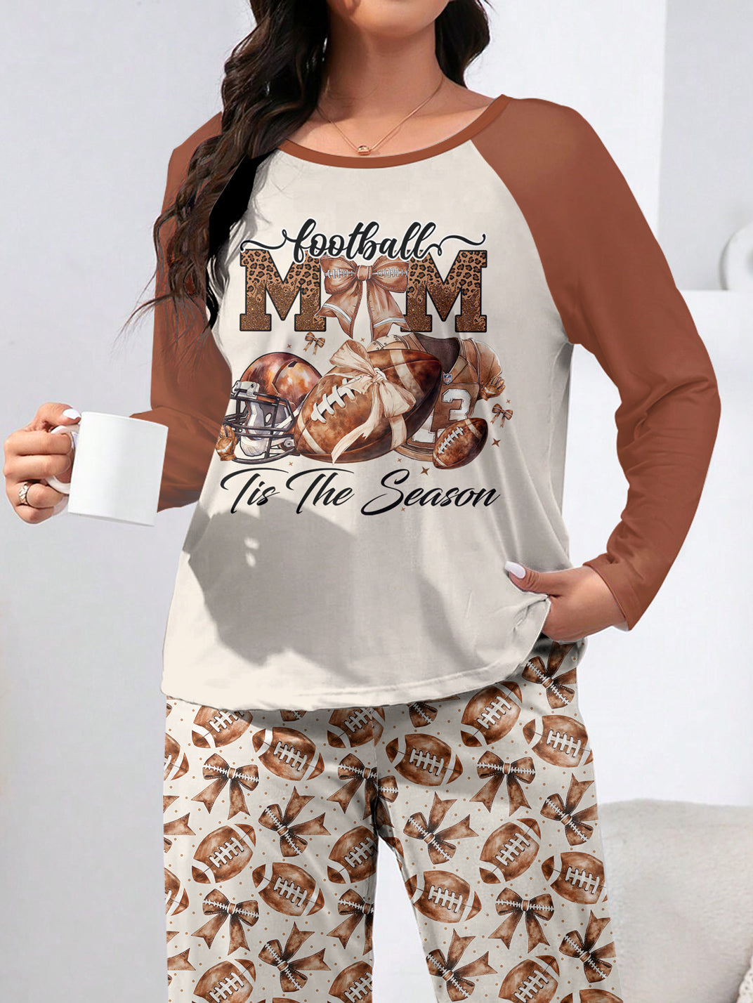 Football Raglan Lounge Pajamas Tis The Season
