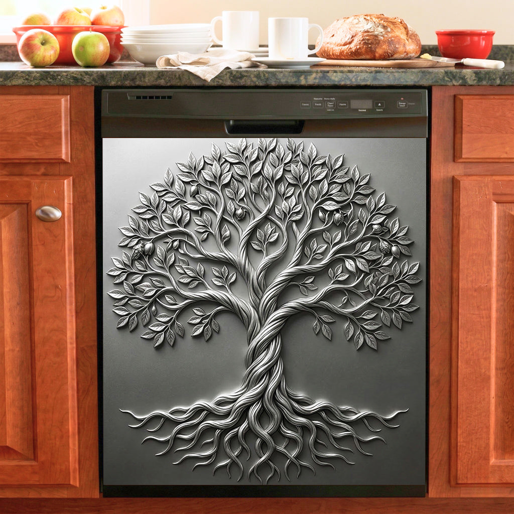 Spiritual Vibes Magnetic Dishwasher Cover Tree Of Life