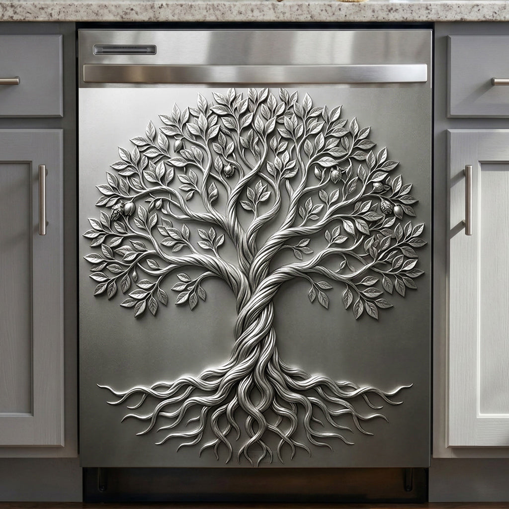 Spiritual Vibes Magnetic Dishwasher Cover Tree Of Life