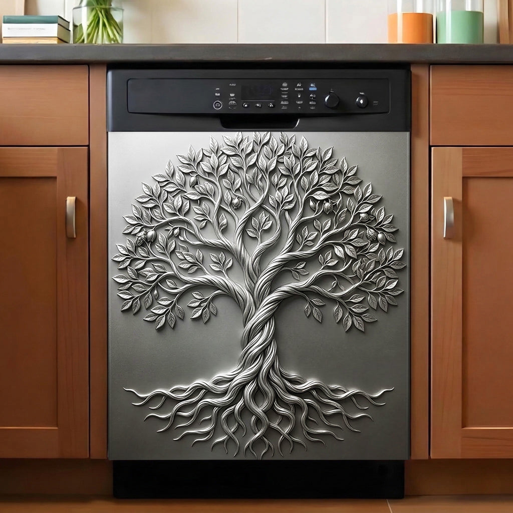 Spiritual Vibes Magnetic Dishwasher Cover Tree Of Life