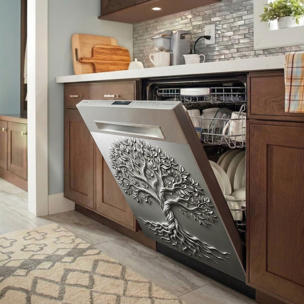 Spiritual Vibes Magnetic Dishwasher Cover Tree Of Life