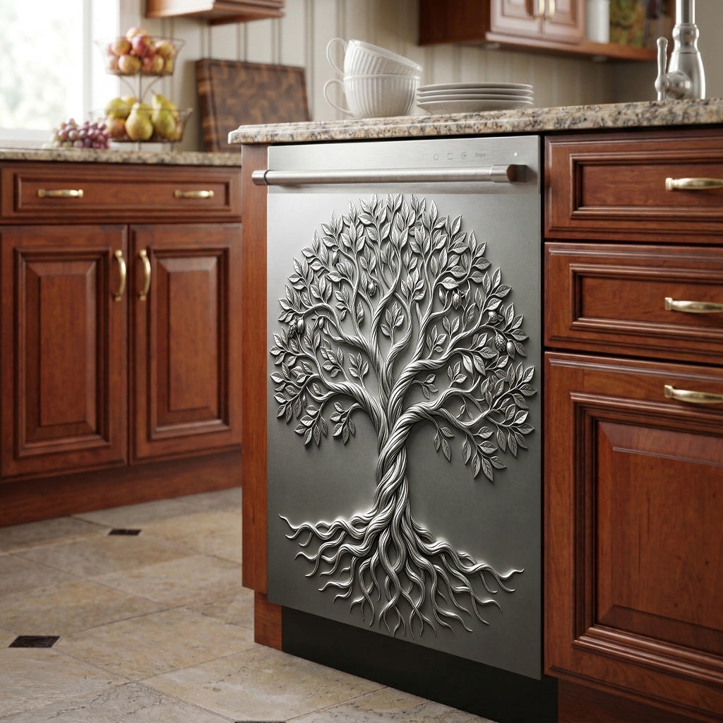 Spiritual Vibes Magnetic Dishwasher Cover Tree Of Life