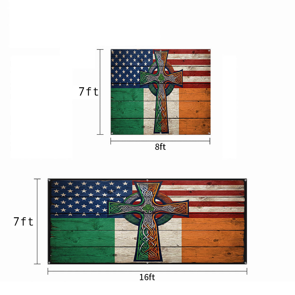 Patrick's Day Garage Door Banner Decoration - Two Shores, One Heart