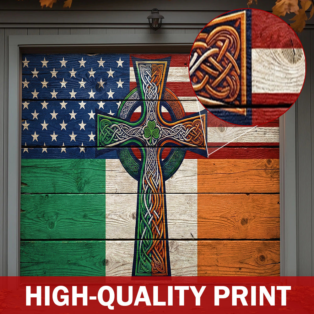 Patrick's Day Garage Door Banner Decoration - Two Shores, One Heart