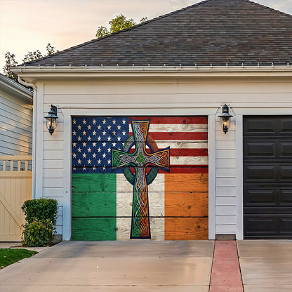 Patrick's Day Garage Door Banner Decoration - Two Shores, One Heart
