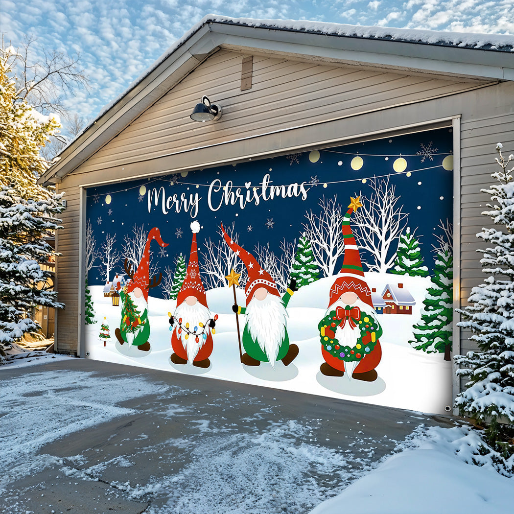 Christmas Garage Door Banner Decoration -  Under The Winter Sky