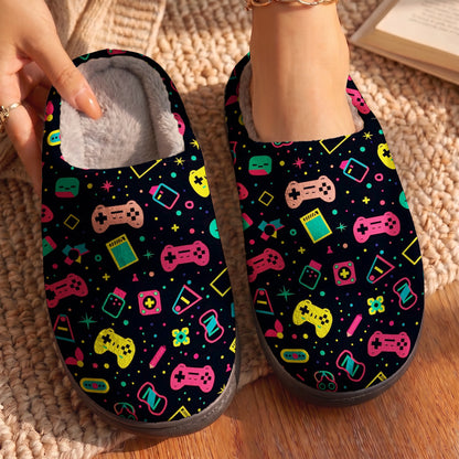 Gaming Fleece Lined Slippers Gamer Galaxy