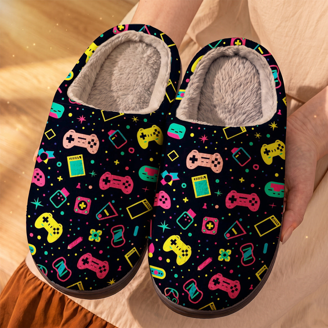 Gaming Fleece Lined Slippers Gamer Galaxy