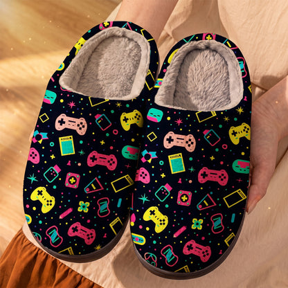 Gaming Fleece Lined Slippers Gamer Galaxy