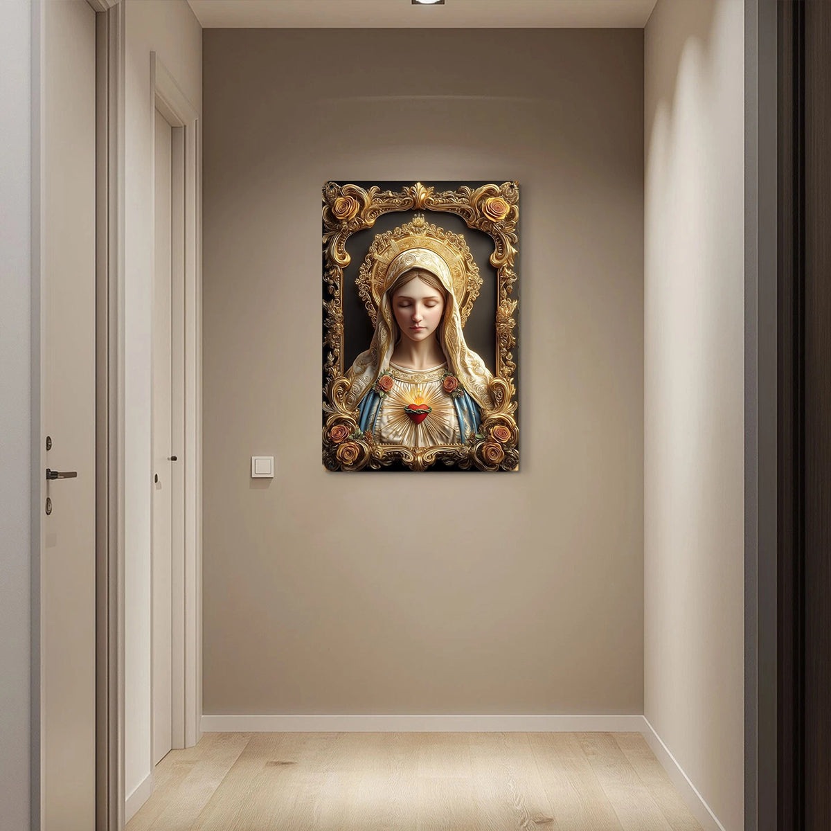 Christian 2D Metal Sign Virgin Mary