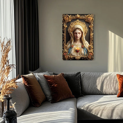 Christian 2D Metal Sign Virgin Mary