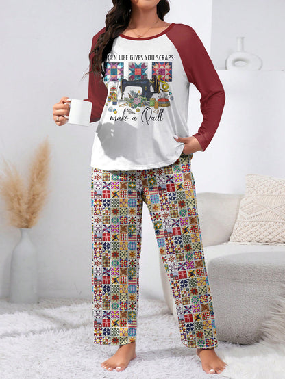 Sewing Lover Raglan Lounge Pajamas When Life Gives You Scraps