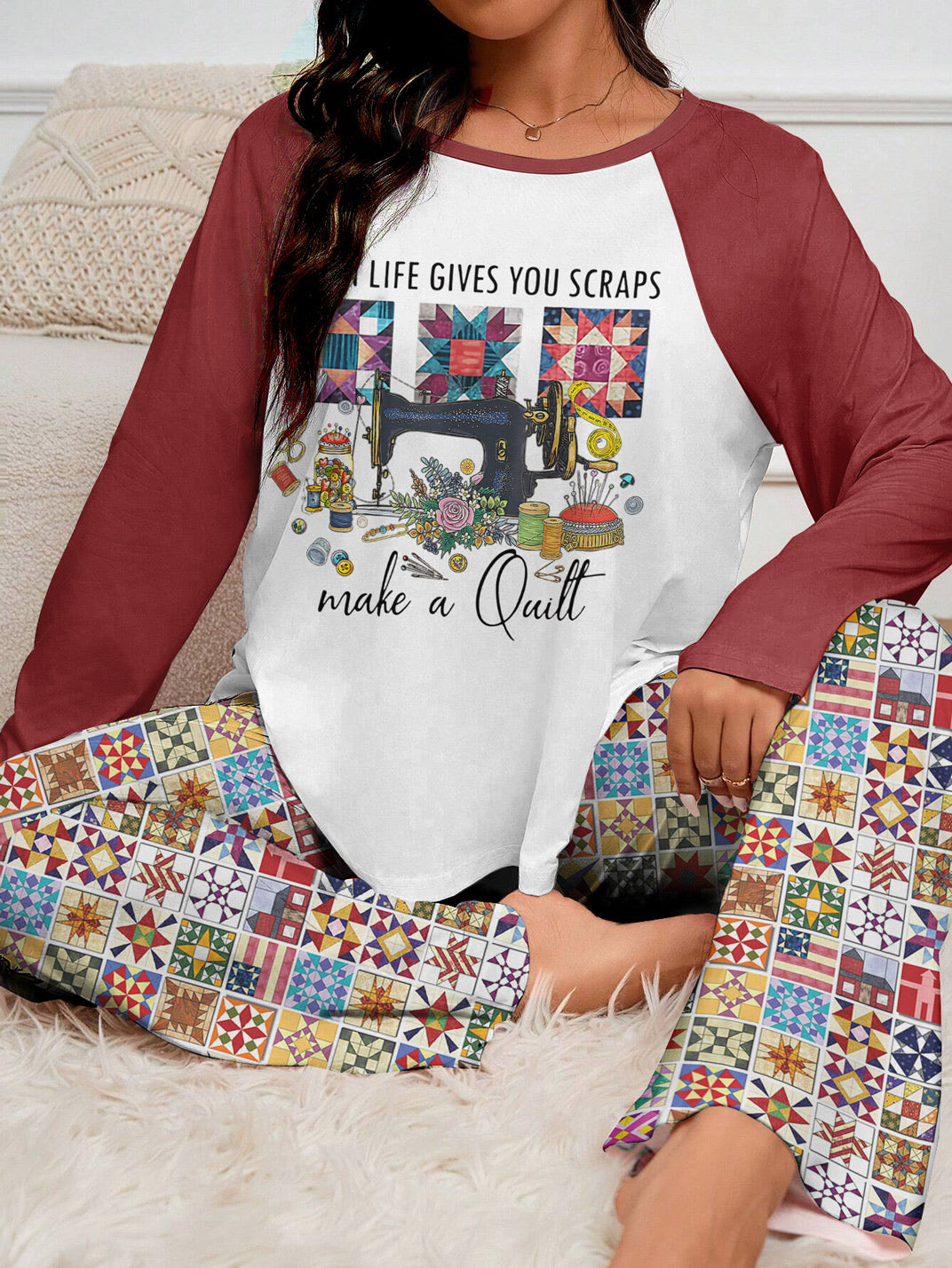 Sewing Lover Raglan Lounge Pajamas When Life Gives You Scraps