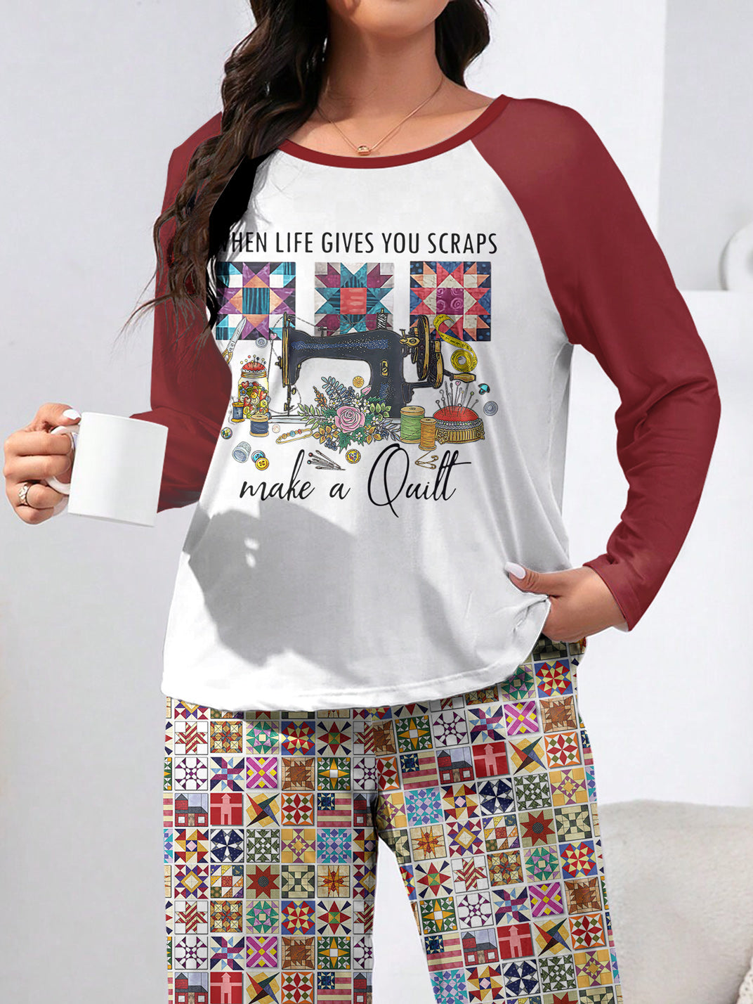 Sewing Lover Raglan Lounge Pajamas When Life Gives You Scraps