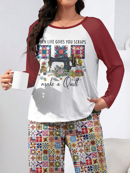 Sewing Lover Raglan Lounge Pajamas When Life Gives You Scraps