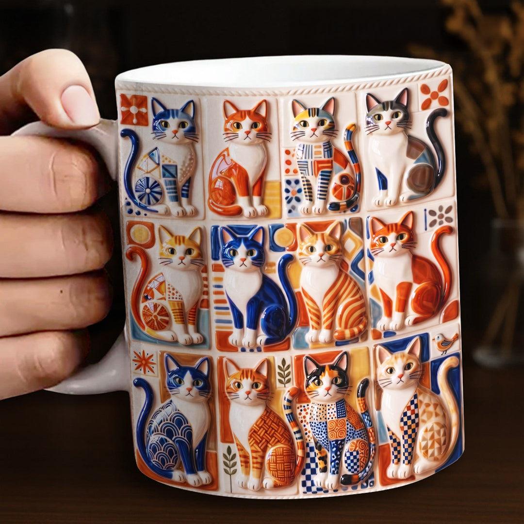 Cat Lover 11Oz Mug Whimsical Cats