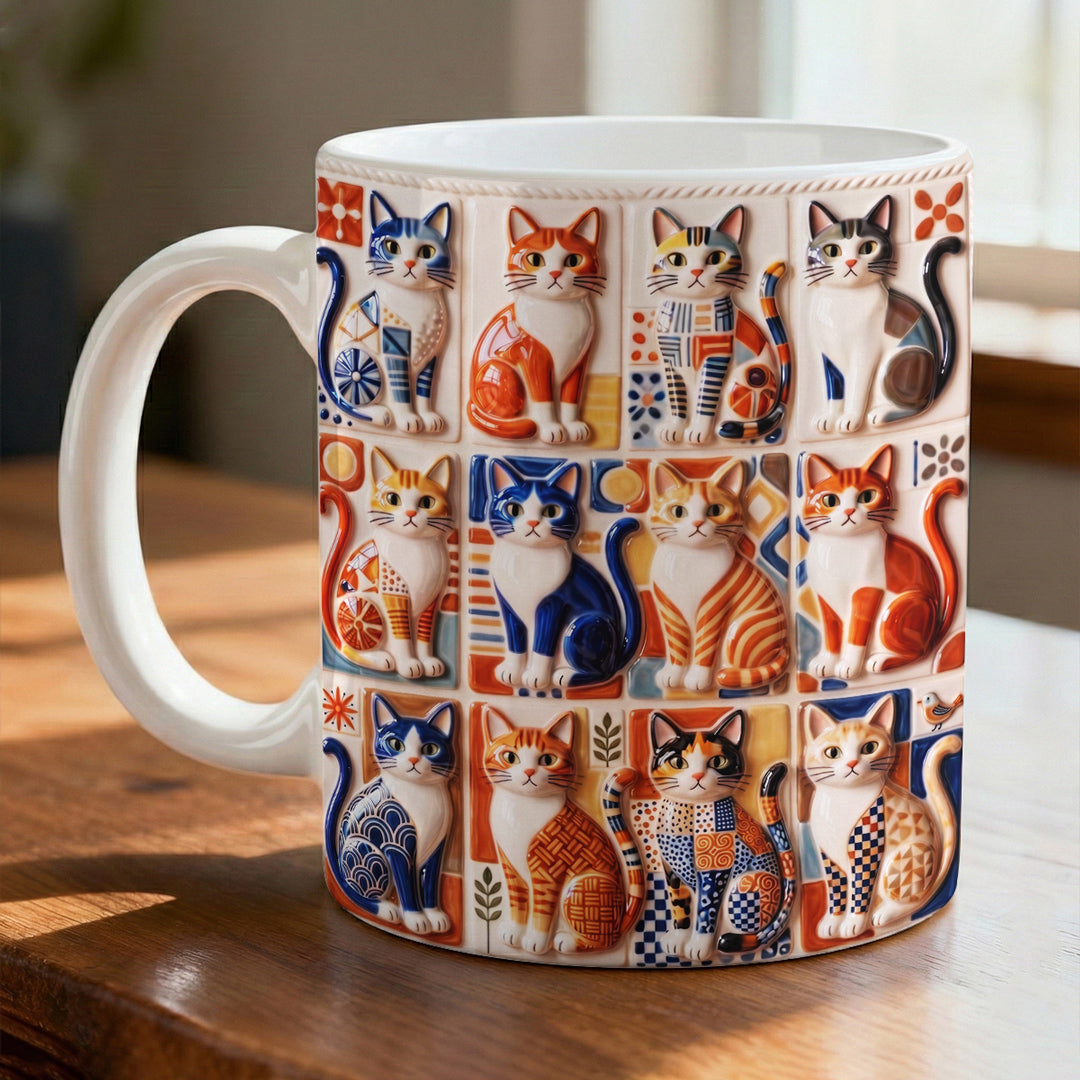 Cat Lover 11Oz Mug Whimsical Cats