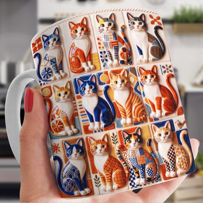 Cat Lover 11Oz Mug Whimsical Cats