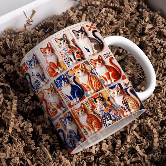 Cat Lover 11Oz Mug Whimsical Cats