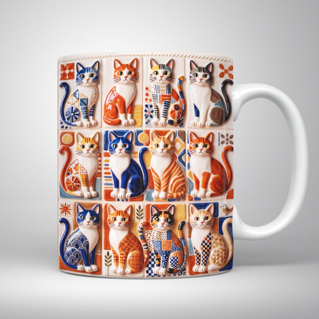 Cat Lover 11Oz Mug Whimsical Cats