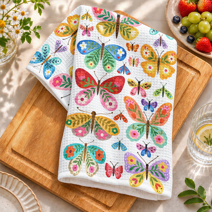 Butterfly Kitchen Towel Whimsical Butterfly