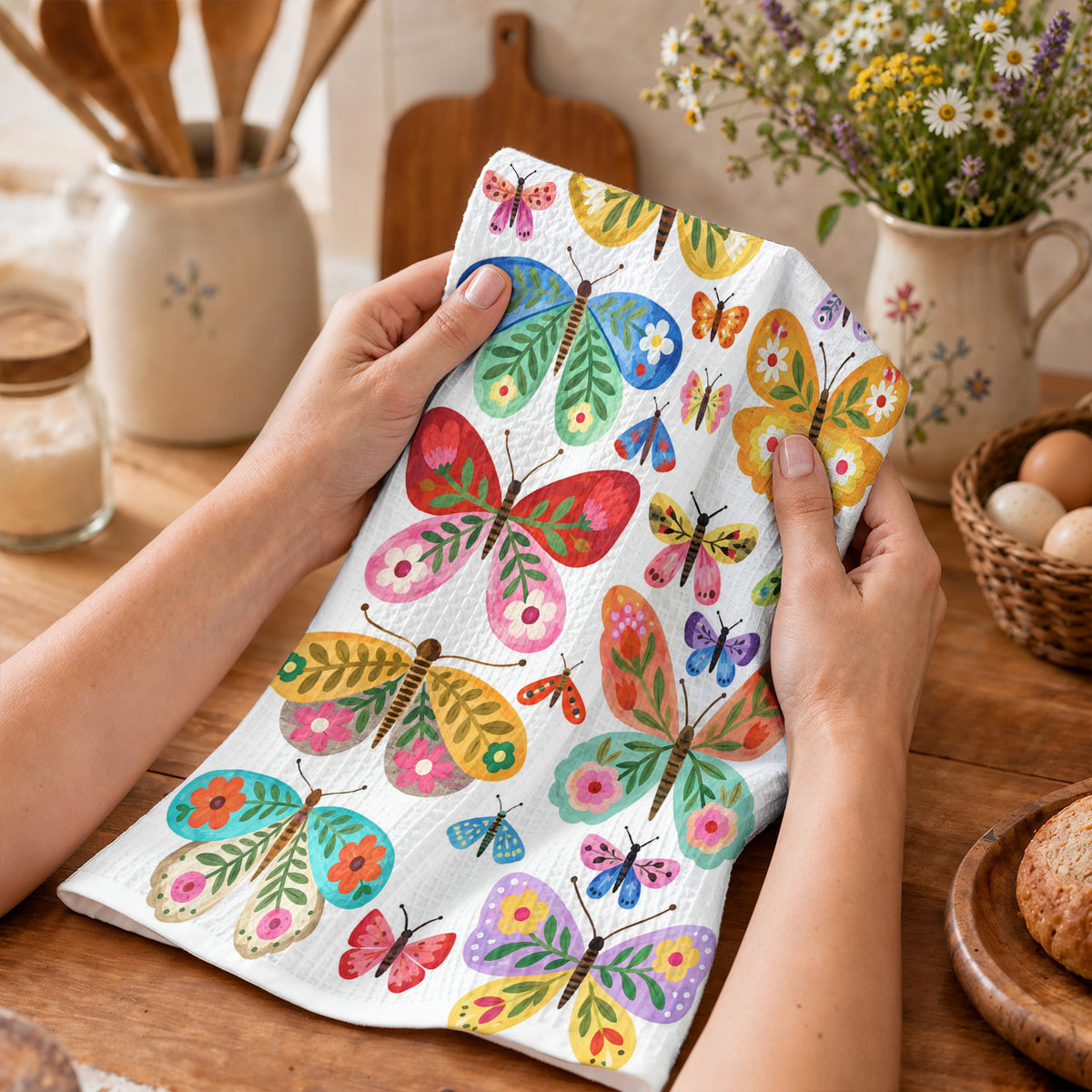 Butterfly Kitchen Towel Whimsical Butterfly