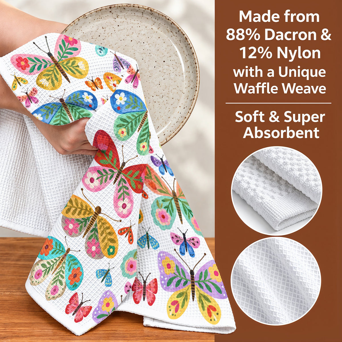 Butterfly Kitchen Towel Whimsical Butterfly