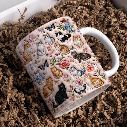 Cat Lovers Ceramic Mug Whiskers' Dreamy Garden