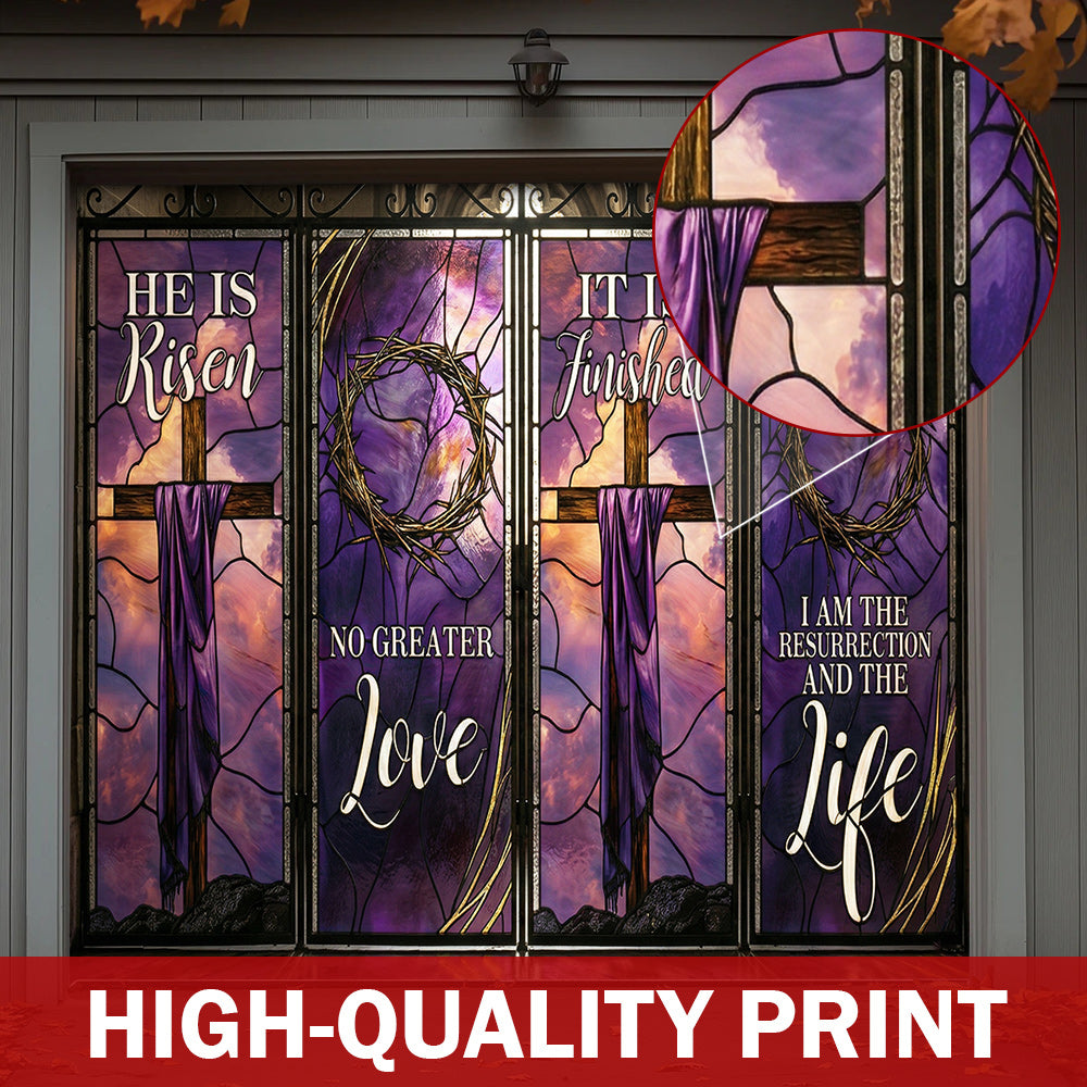 Christian Easter Garage Door Banner Decoration - The Resurrection Light